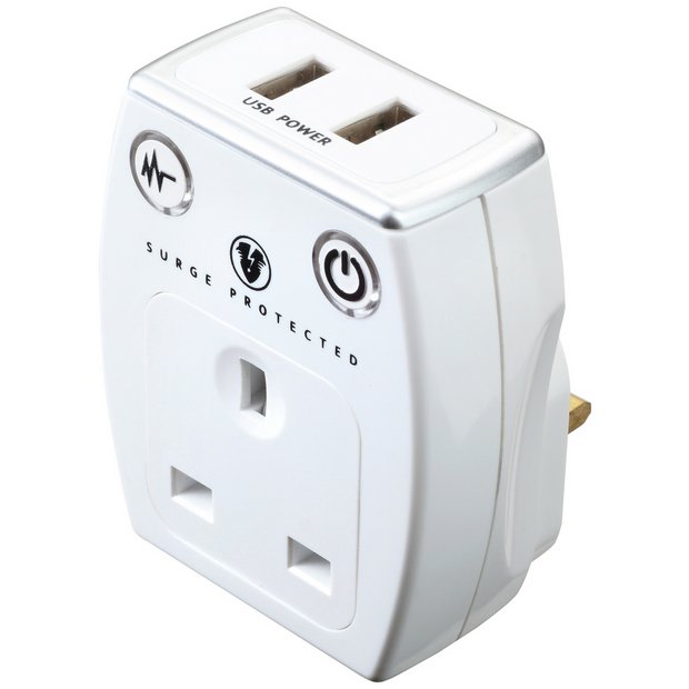 Masterplug USB Surge Adapter, UK version