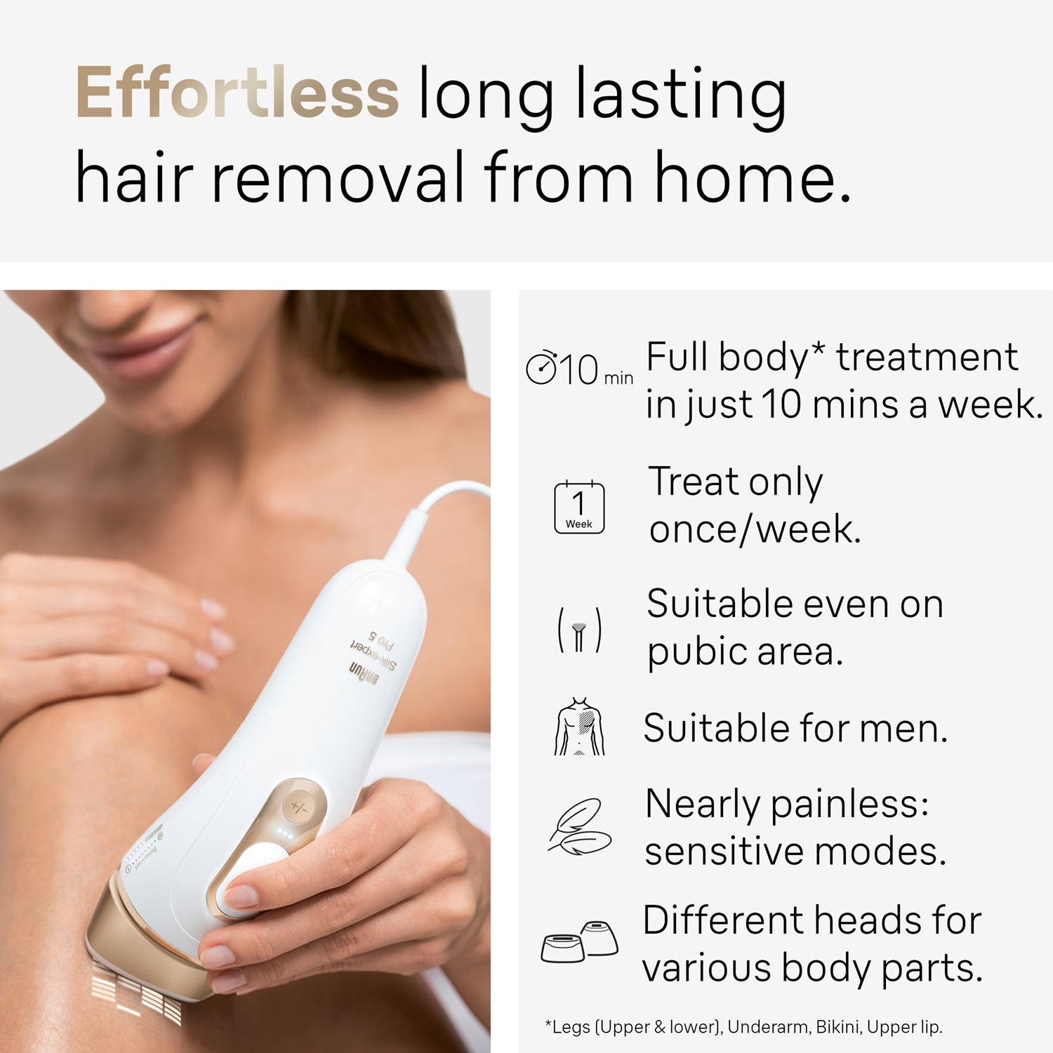 Braun Silk-expert Pro 5 IPL permanent hair removal device, UK version