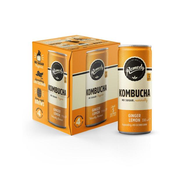 Remedy Kombucha Ginger Lemon Multipack   4 x 330ml GOODS M&S   