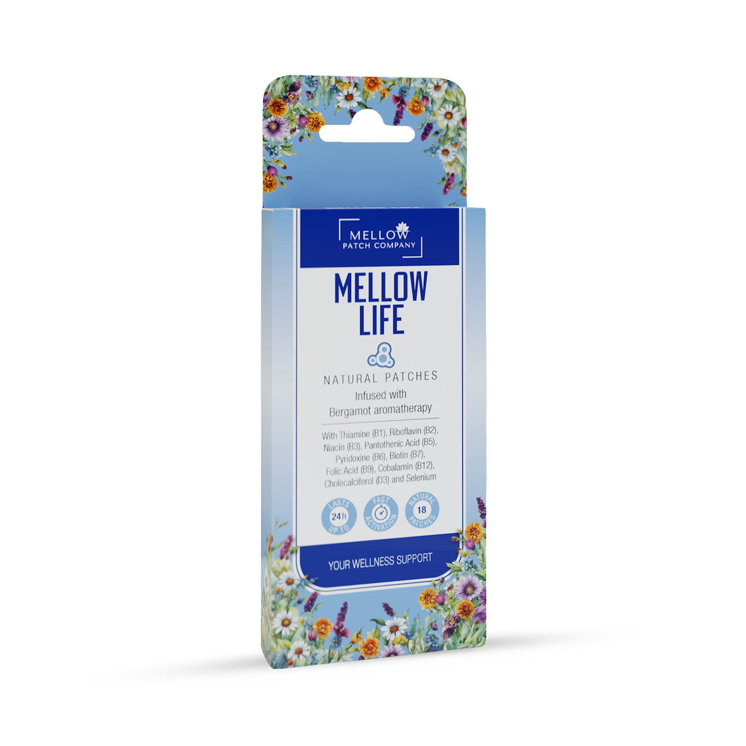 Mellow Patch natural topical patch 18 piece, imported from the UK