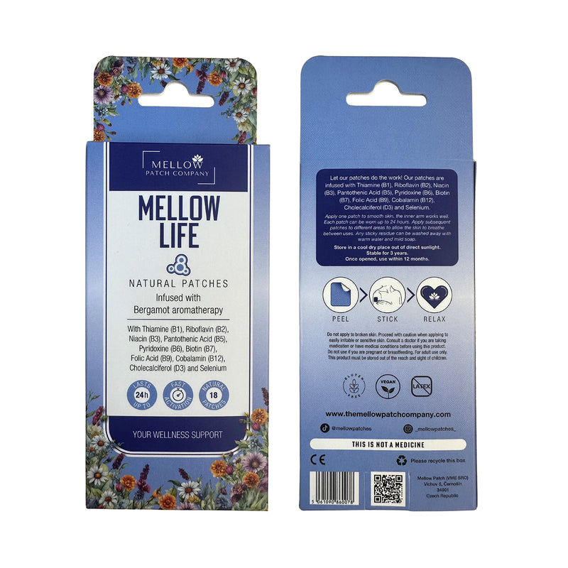 Mellow Patch natural topical patch 18 piece, imported from the UK