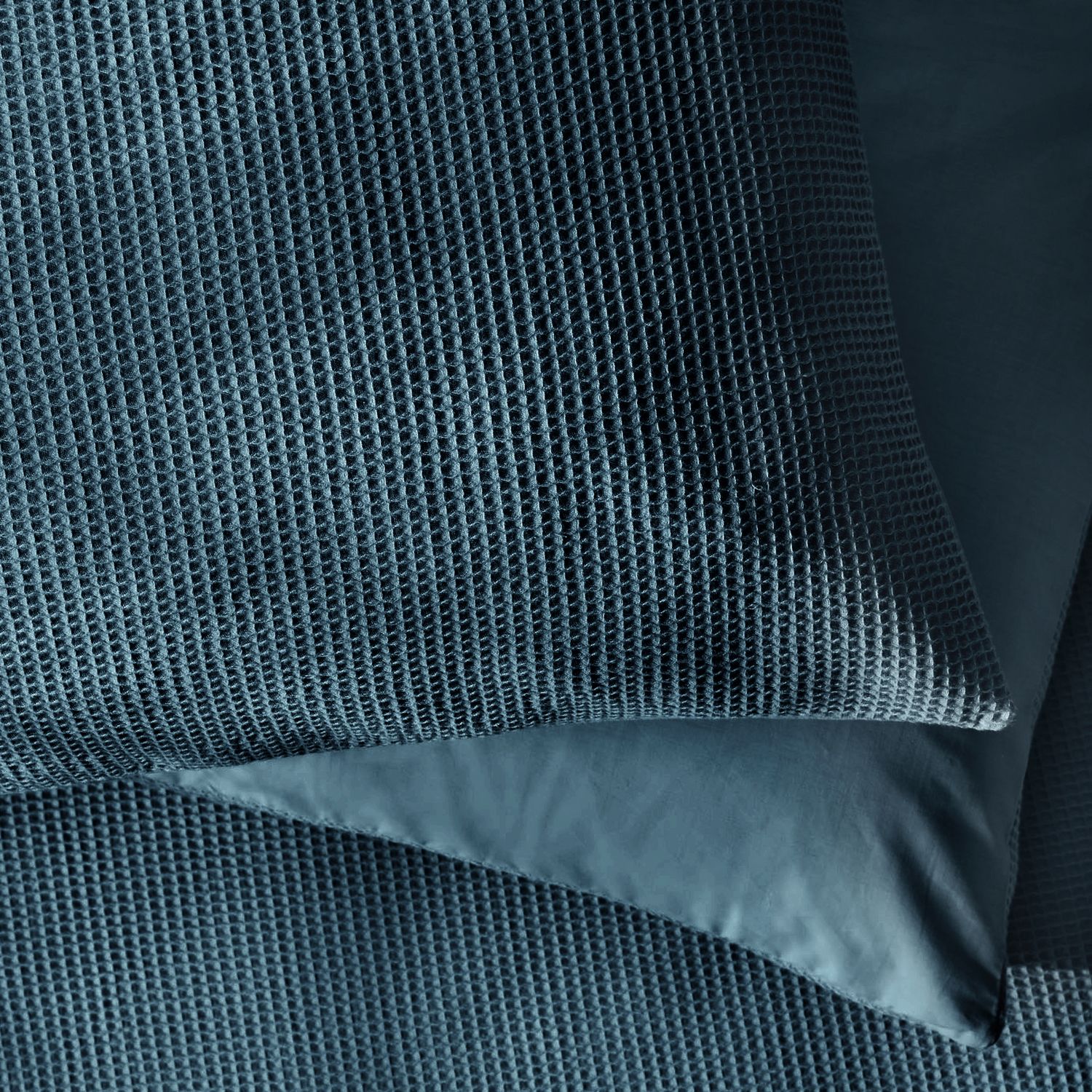 Habitat Cotton Waffle Navy Blue Bedding Set - King size
