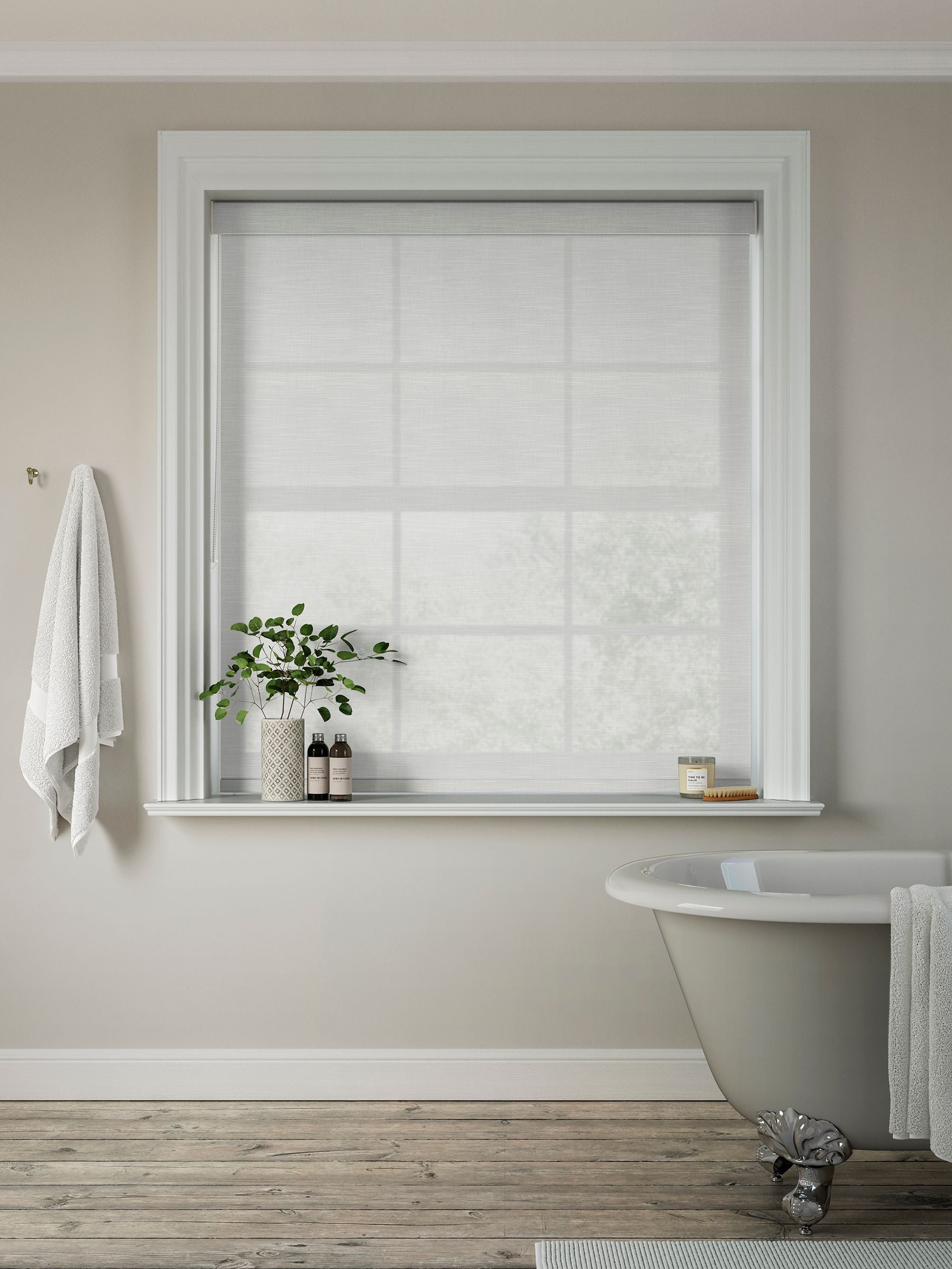 Next Dusk Grey Knots roller blind - British product