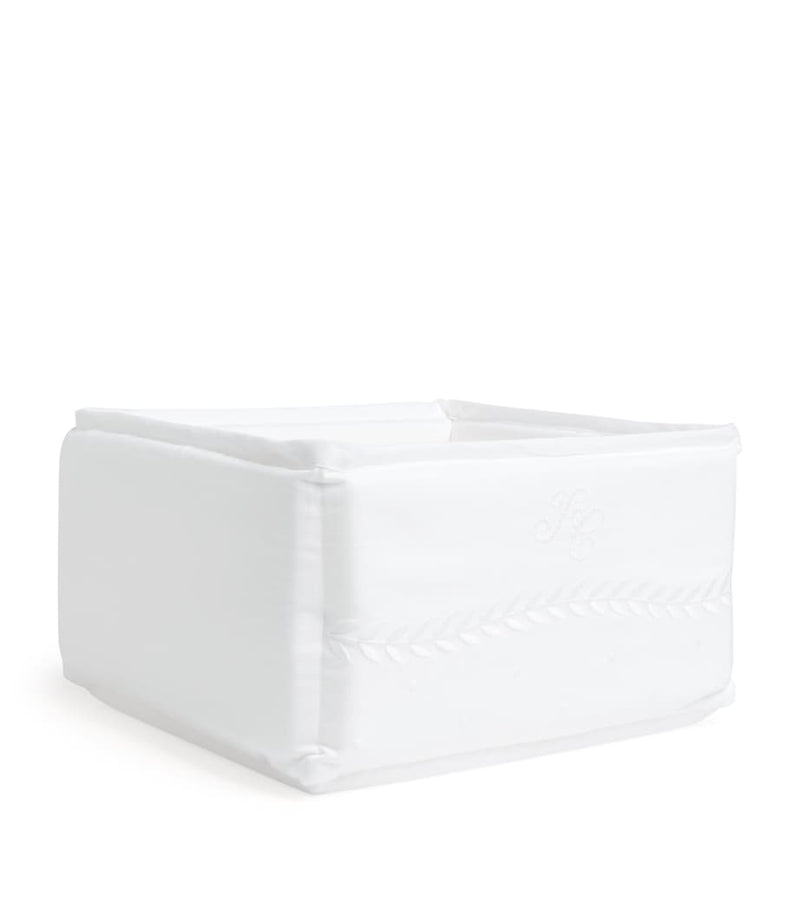 Tartine et Chocolat cotton-linen nursery basket, imported from the UK