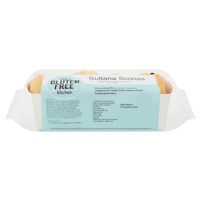 Gluten Free Kitchen Vegan Sultana Scones   4 x 110g GOODS M&S   