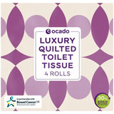 Ocado Luxury Quilted Toilet Tissue   4 per pack GOODS M&S   