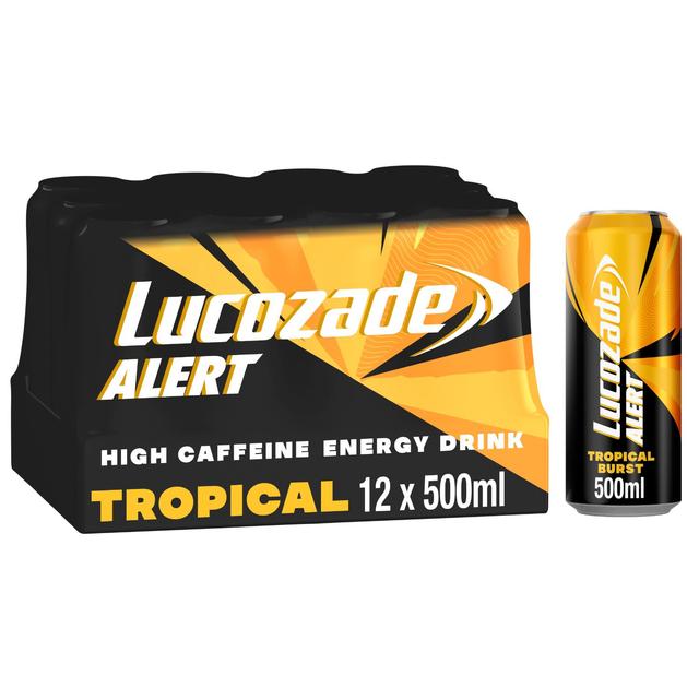 Lucozade Alert Tropical Burst Energy Drink Multipack   12 x 500ml GOODS M&S   