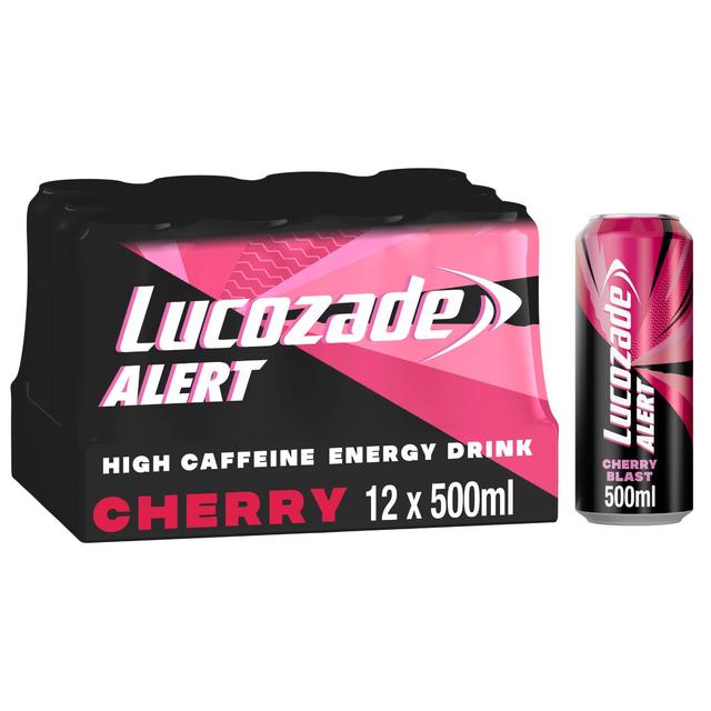 Lucozade Alert Cherry Blast Energy Drink Multipack   12 x 500ml GOODS M&S   