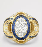 Boodles Palace Collection ring with diamond and sapphire (British brand)
