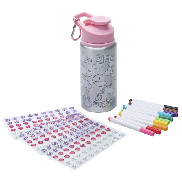 Smash personalised pink aluminium water bottle 500ml, UK version