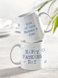 Loveabode personalised Father's Day mug and coaster set, UK version
