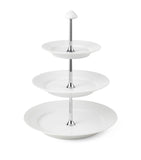 Royal Copenhagen porcelain white fluted 3-layer étagère 35cm, imported from the UK