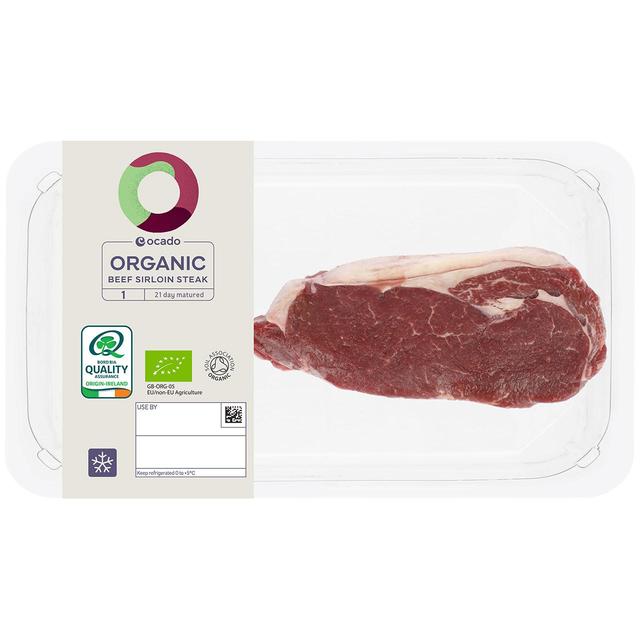 Ocado Organic 1 Beef Sirloin Steak   225g GOODS M&S   