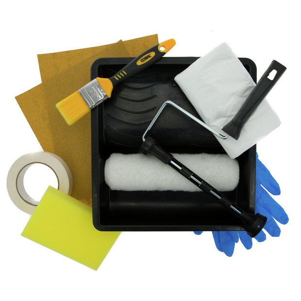 Coral 11-piece paint roller and brush set - British product