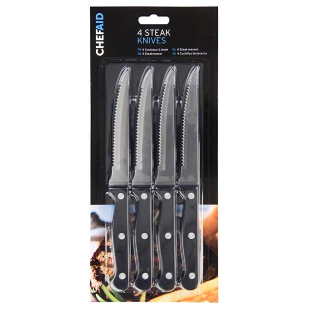 Chef Aid Set Of 4 Steak Knives   4 per pack