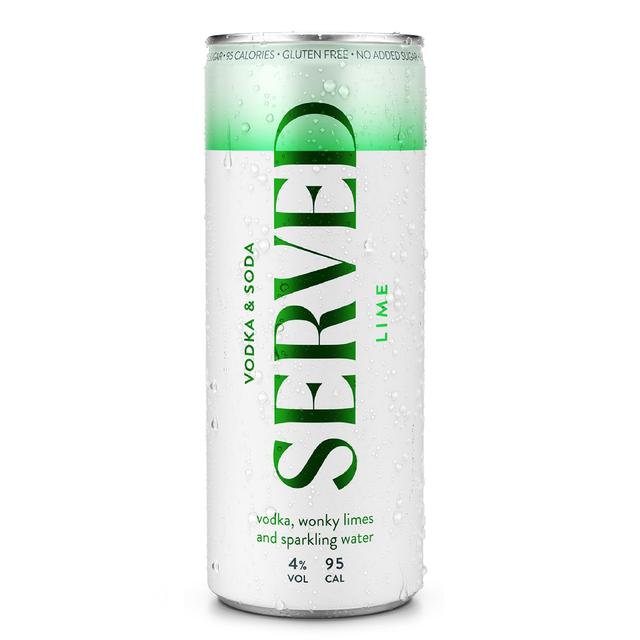 Served Lime Hard Seltzer   4 x 250ml