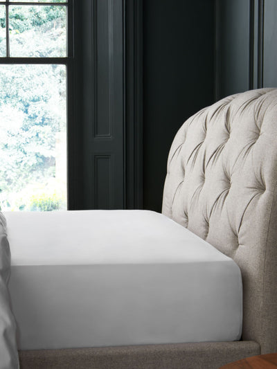 Next Collection Luxe White 1000 Thread Count Sateen Extra Deep Fitted Bed Sheet- Buy online at McGrocer