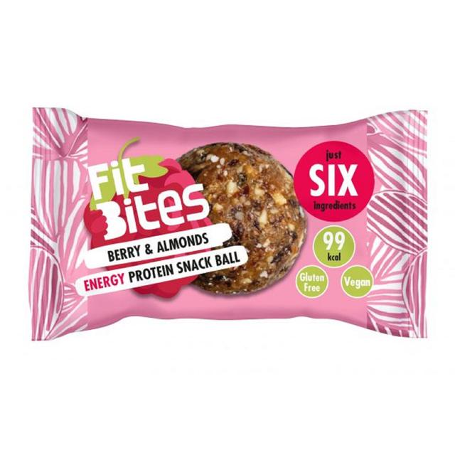 FitBites Berries + Almonds Energy Protein Snack Ball   30g