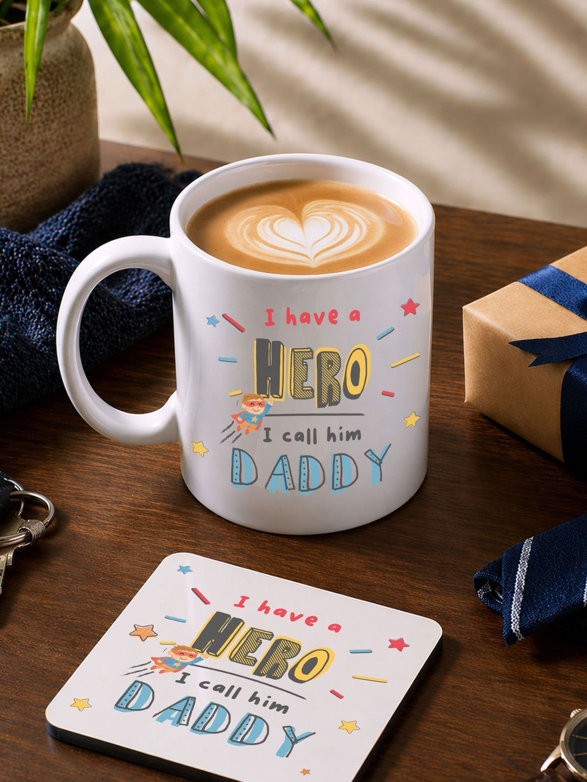 Loveabode personalised mug and coaster set, UK version