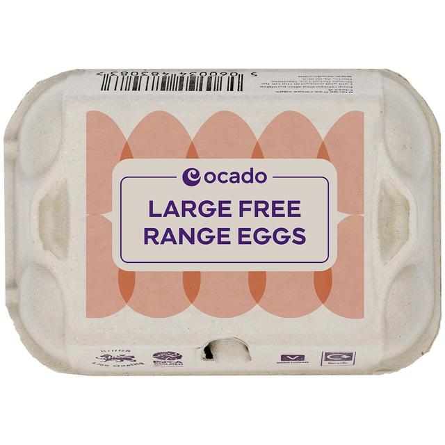 Ocado Large Free Range Eggs   6 per pack GOODS M&S   