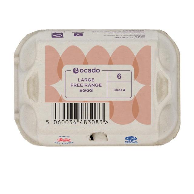 Ocado Large Free Range Eggs   6 per pack