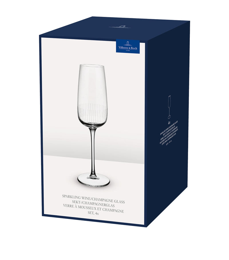 Villeroy & Boch Afina champagne glasses set of 4 120ml (British brand)