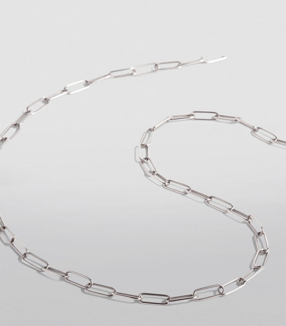 Annoushka white gold short cable chain 45cm - British product