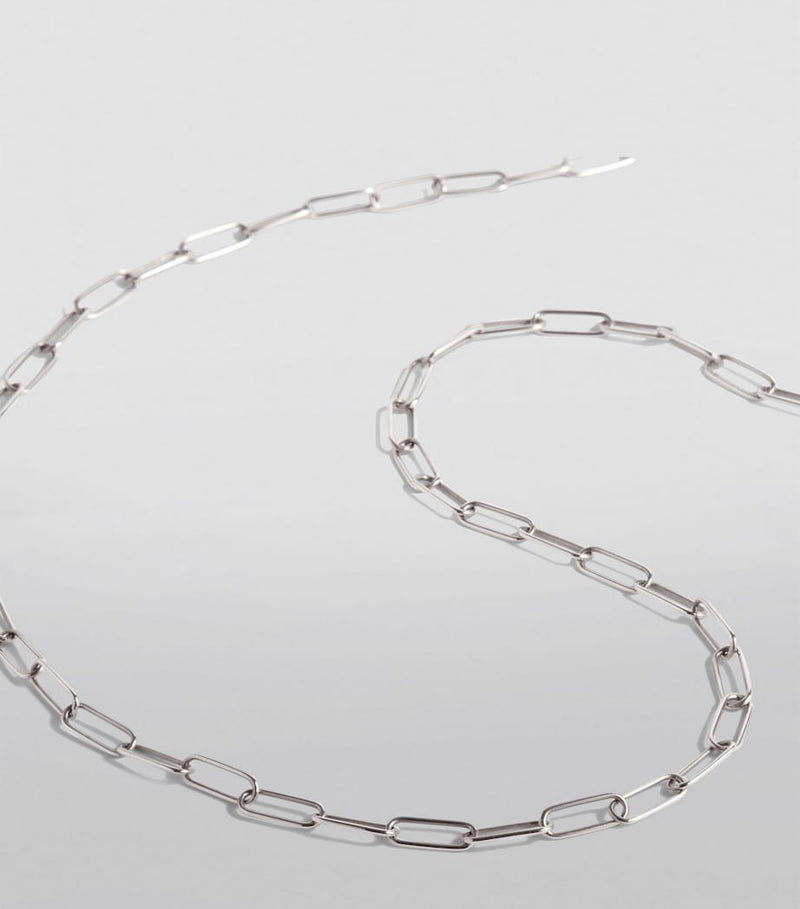 Annoushka white gold short cable chain 45cm - British product