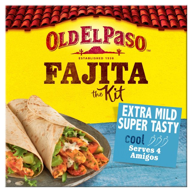 Old El Paso Mexican Extra Mild Super Tasty Fajita Kit   476g GOODS M&S   