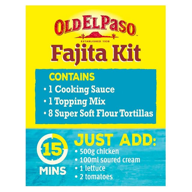 Old El Paso Mexican Extra Mild Super Tasty Fajita Kit   476g GOODS M&S   