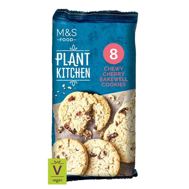 M&S Plant Kitchen Cherry Bakewell Cookies   200g