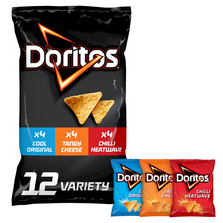 Doritos Variety Multipack Tortilla Chips Crisps 12x30g GOODS ASDA   