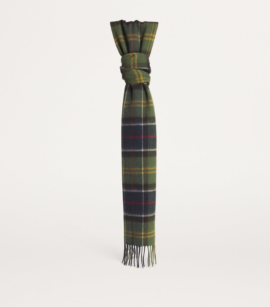 Barbour wool-cashmere tartan scarf 195x30cm, imported from the UK