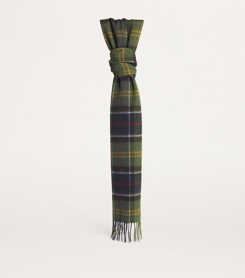 Barbour wool-cashmere tartan scarf 195x30cm, imported from the UK