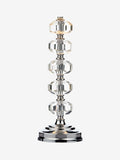 Dar Lighting Silver Oleana table lamp with crystal beads and ivory shade (British brand)