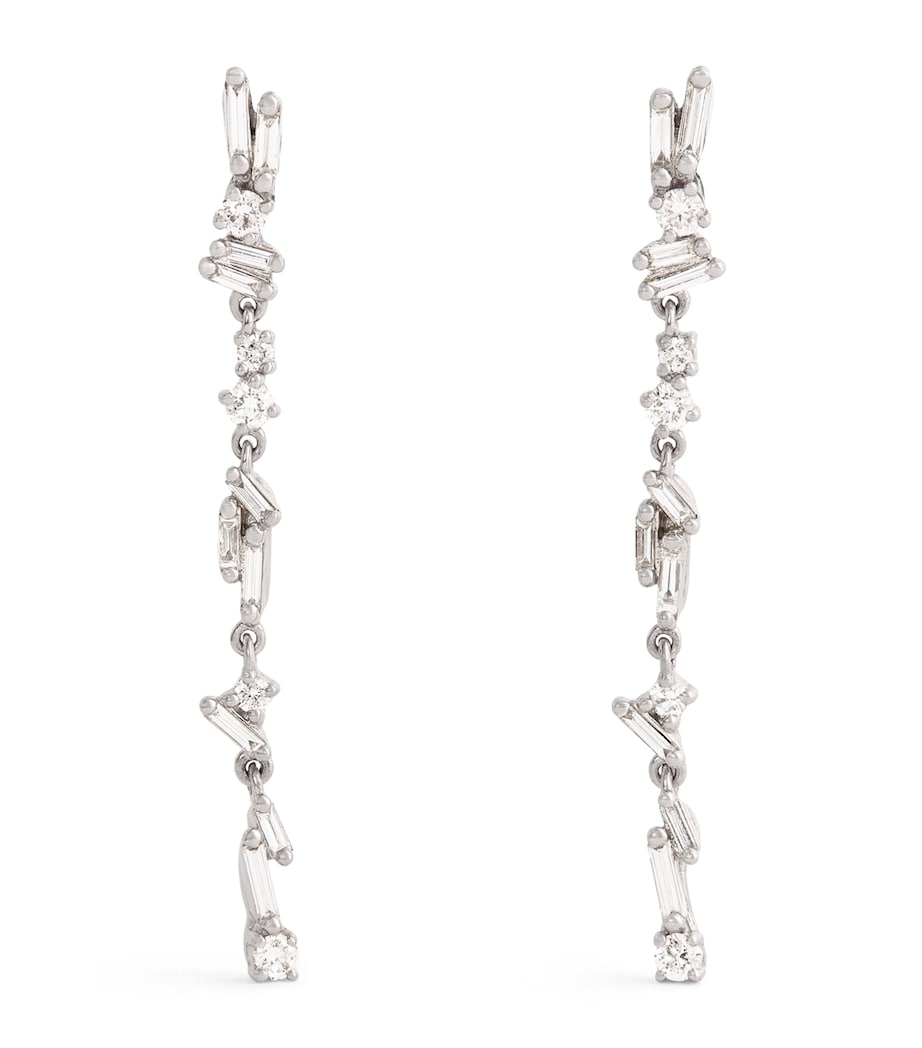 Suzanne Kalan Classic Sparkler earrings in white gold with diamonds (British brand)