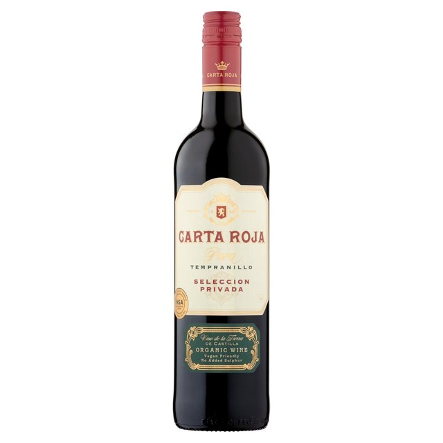 Carta Roja Pura Organic Tempranillo   75cl GOODS M&S   