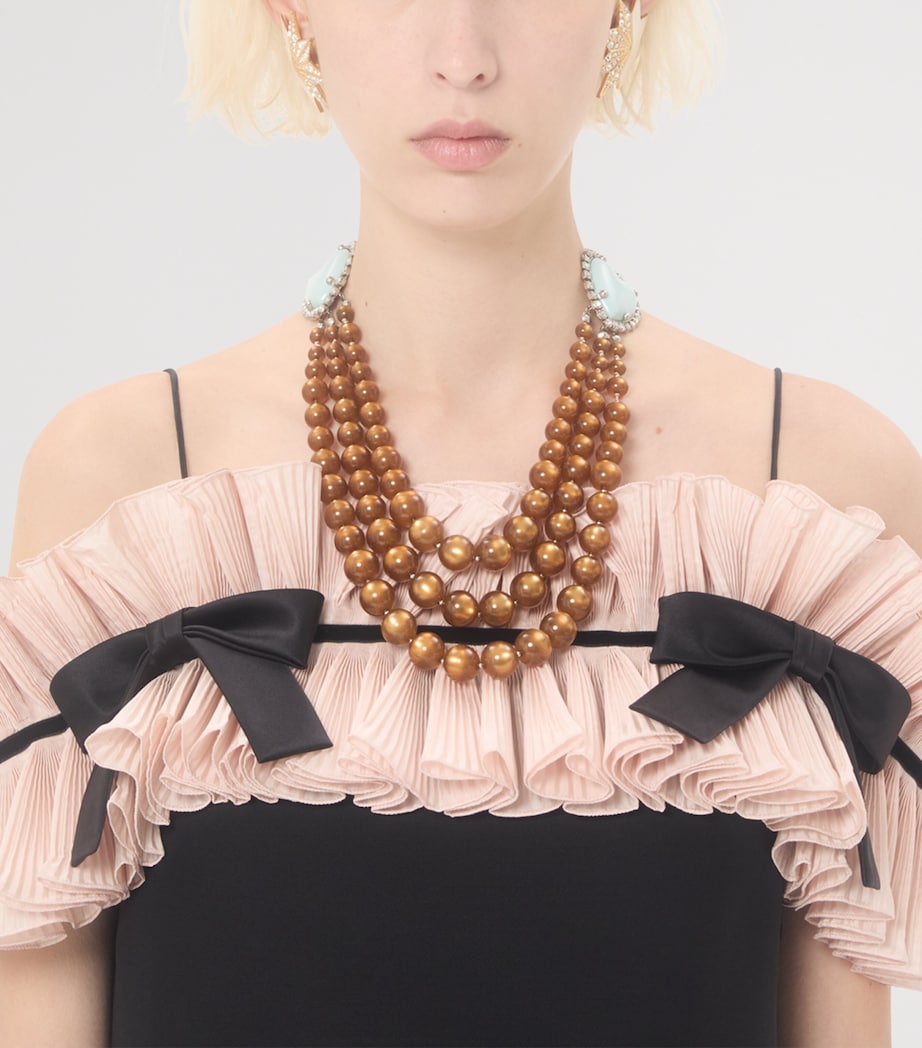 Valentino Garavani beaded layered necklace (British brand)