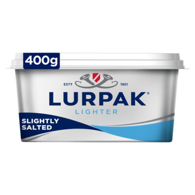 Lurpak Lighter Spreadable Butter 400g, imported from the UK