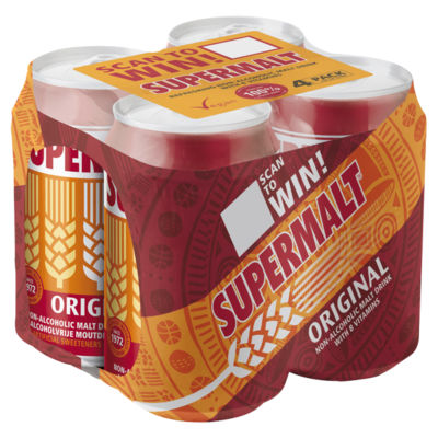 Supermalt malt drink Original 4 x 330ml, UK version