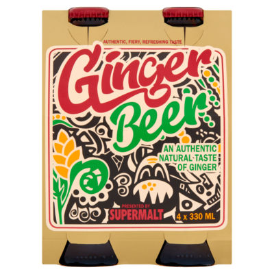 ASDA Supermalt Ginger Beer Carbonated Soft Drink 4 x 330ml- Jetzt online bei McGrocer