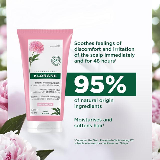 Klorane Soothing Conditioner with Organic Peony for Sensitive Scalps   150ml GOODS M&S   