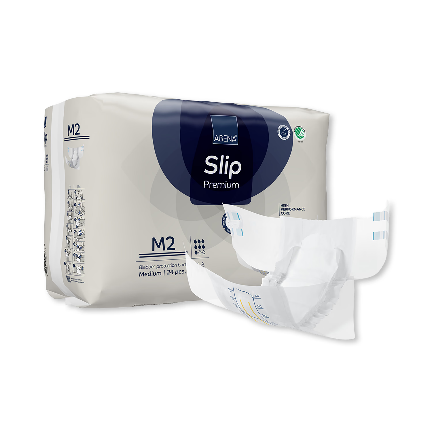 ABENA Slip Premium M2 incontinence briefs 24 pack (British brand)