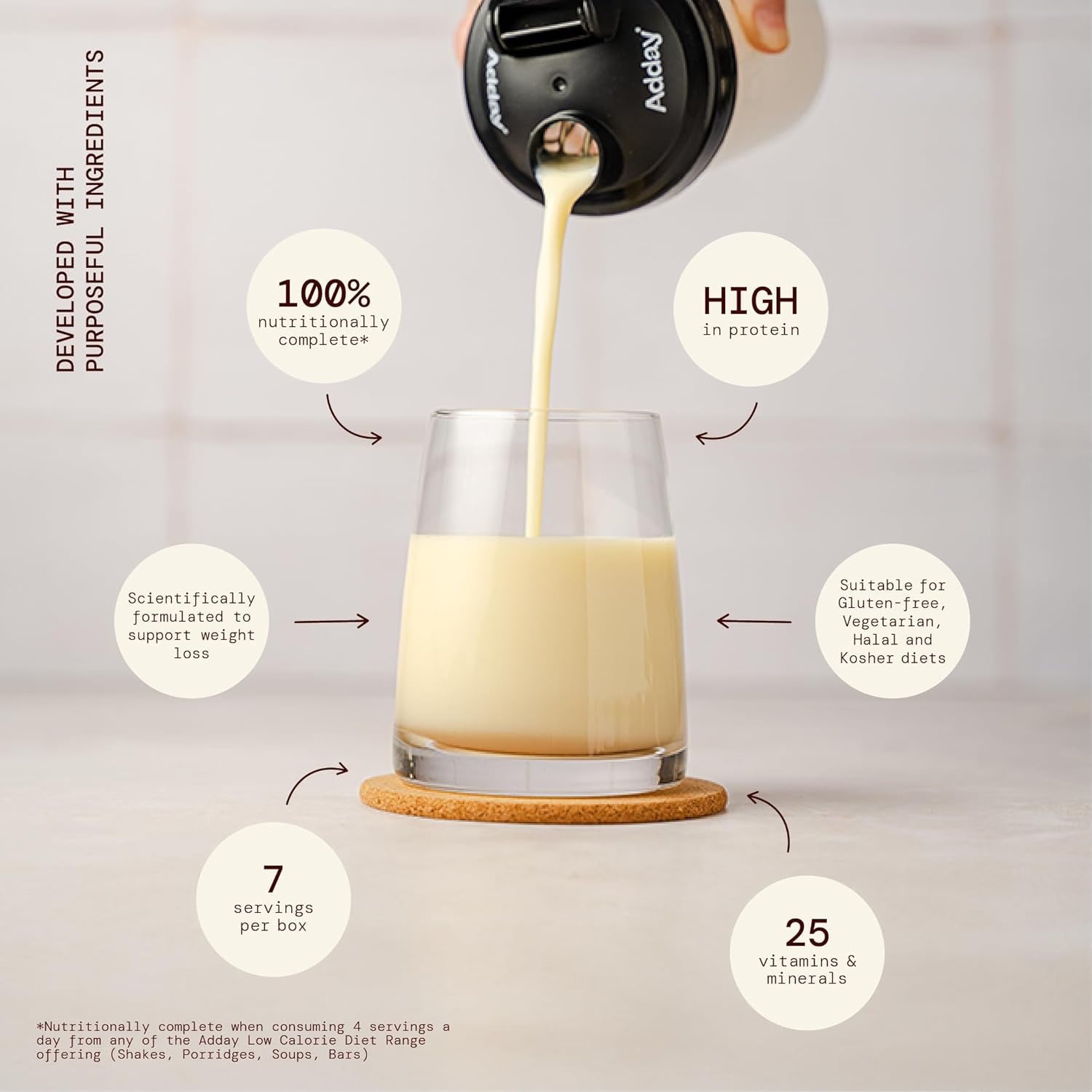 Adday shake vanilla 7 x 57g, imported from the UK