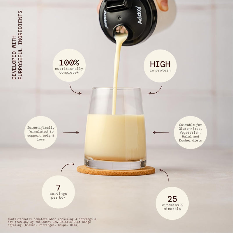 Adday shake vanilla 7 x 57g, imported from the UK