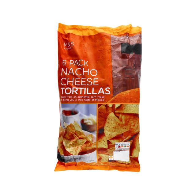 M&S Nacho Cheese Tortilla Chips Multipack   6 per pack GOODS M&S   