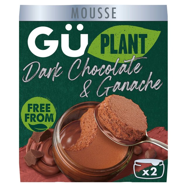 Gu Plant Dark Chocolate & Ganache Mousse Dessert   2 x 70g GOODS M&S   