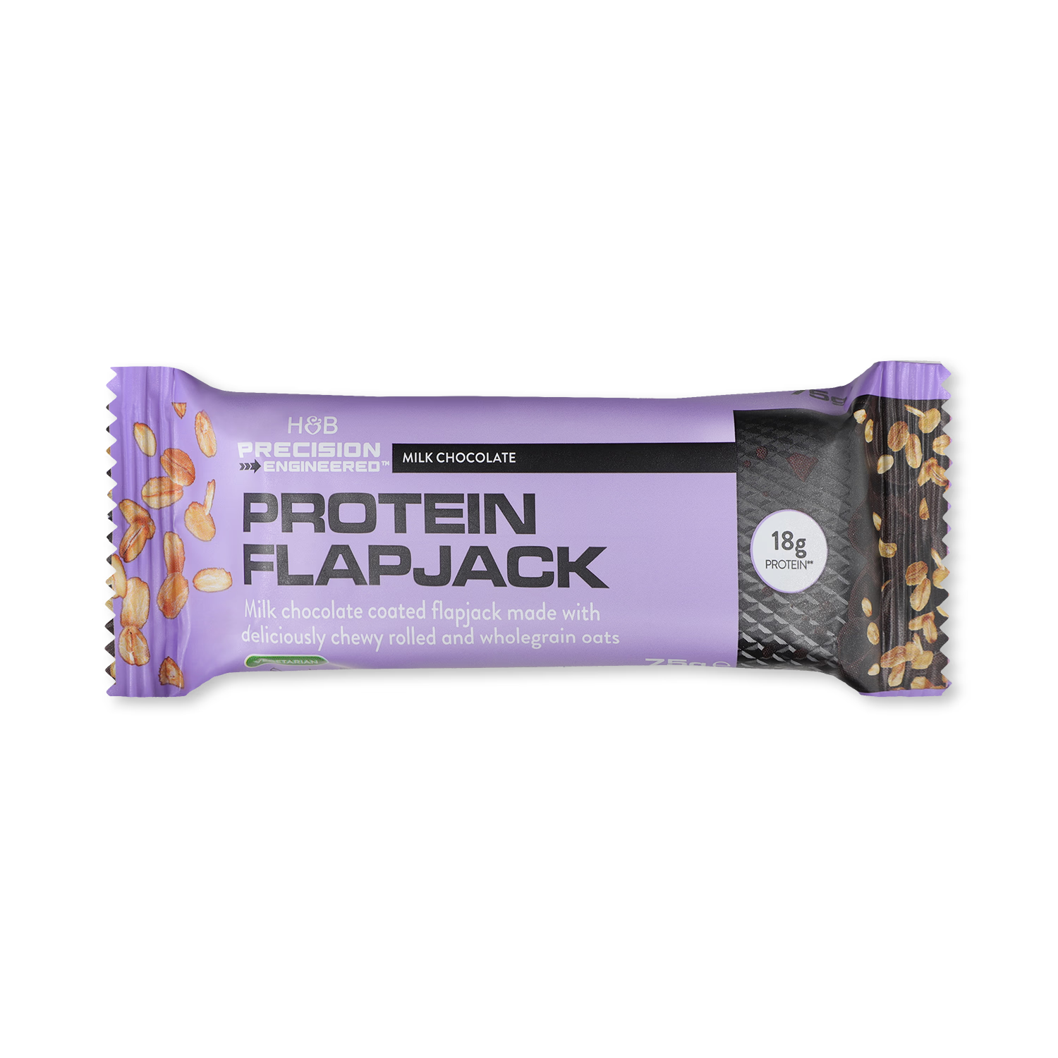 Precision Engineered protein flapjack milk chocolate 75g, imported from the UK