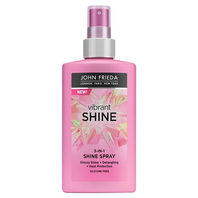 John Frieda Vibrant Shine Detangling Heat Protection 3-in-1 Spray   150ml GOODS M&S   