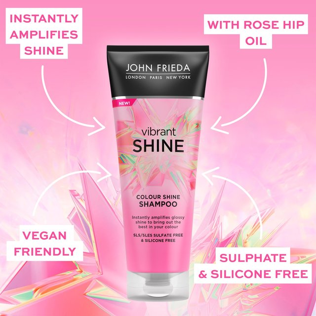 John Frieda Vibrant Shine Weightless Colour Shine Shampoo   250ml